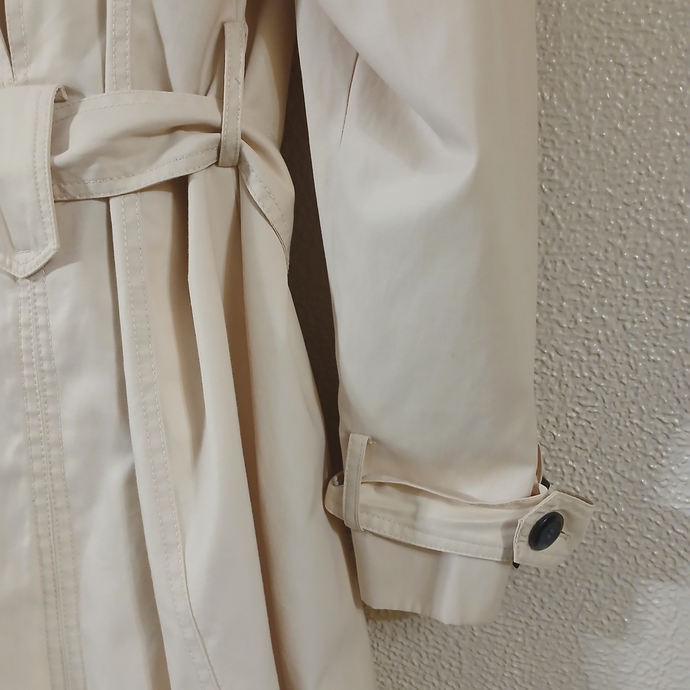 Marvin Richards New York Cream Colored Button Up Trench Coat - Picture 5 of 14